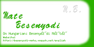 mate besenyodi business card